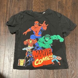 H&M Black Marvel Comics Superhero Graphic Tee